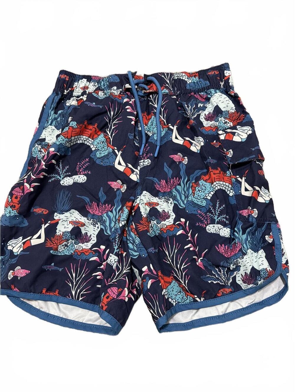 Sovereign Code Mens Swim Shorts S Navy Blue Floral Print